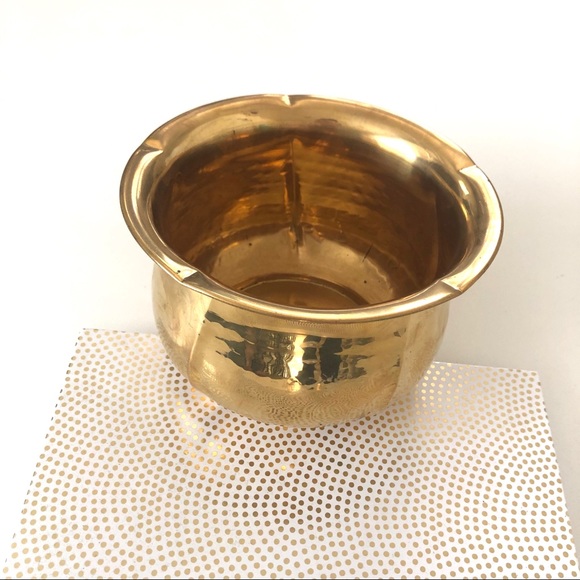 Other - Vintage brass planter bowl container